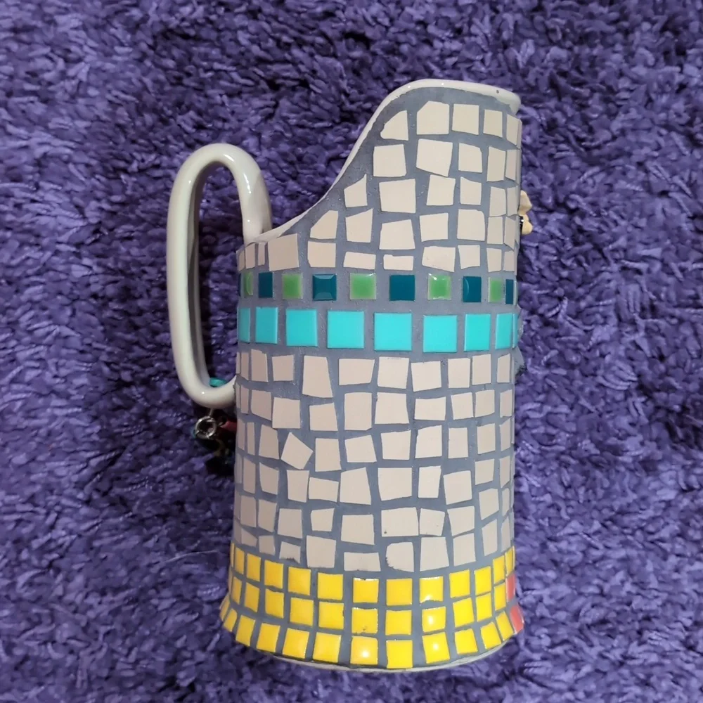 Mosaic Abstract Art Face Pitcher - Picture 3 of 10
